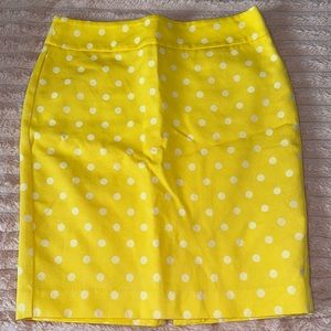 Yellow Polka Dot Pencil Skirt